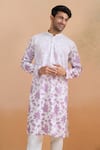 Buy_Arihant Rai Sinha_Cream Cotton Embroidery Floral Print Kurta Set 