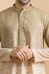 Buy Arihant Rai Sinha Beige Cotton Sequins Thread Printed Kurta Set Online at Aza Fashions Buy_Arihant Rai Sinha_Beige Cotton Sequins Thread Printed Kurta Set _Online_at_Aza_Fashions
