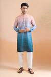 Buy_Arihant Rai Sinha_Multi Color Cotton Multicolour Ombre Kurta Set _at_Aza_Fashions