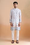 Arihant Rai Sinha Cream Cotton Sequins, Embroidery Digital Print Kurta Set Online at Aza Fashions Arihant Rai Sinha_Cream Cotton Sequins, Embroidery Digital Print Kurta Set _Online_at_Aza_Fashions