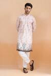 Buy Arihant Rai Sinha Cream Cotton Sequins, Embroidery Thread And Printed Kurta Set Buy_Arihant Rai Sinha_Cream Cotton Sequins, Embroidery Thread And Printed Kurta Set
