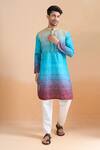 Buy_Arihant Rai Sinha_Multi Color Cotton Embroidery, Sequins Multicolour Thread Printed Kurta Set _at_Aza_Fashions