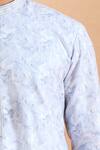 Arihant Rai Sinha_Gray Cotton Embroidery Grey Thread And Sequin Printed Kurta Set _Online_at_Aza_Fashions
