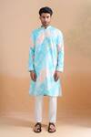 Arihant Rai Sinha Blue Cotton Sequins Digital Print Kurta Set at Aza Fashions Arihant Rai Sinha_Blue Cotton Sequins Digital Print Kurta Set _at_Aza_Fashions