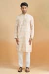 Arihant Rai Sinha Yellow Cotton Sequins, Embroidery Thread And Kurta Set Online at Aza Fashions Arihant Rai Sinha_Yellow Cotton Sequins, Embroidery Thread And Kurta Set _Online_at_Aza_Fashions