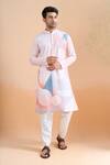 Shop_Arihant Rai Sinha_Peach Cotton Digital Print Kurta And Cream Pant Set _Online_at_Aza_Fashions