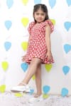 Shop_Tiny Colour_Red Cotton Printed Dress _Online_at_Aza_Fashions