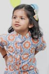 Buy_Tiny Colour_Blue Cotton Orange Printed Shirt And Shorts Co-ord Set 