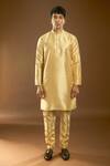 Arihant Rai Sinha_Pink Silk Sequins, Embroidery Bundi And Kurta Set _at_Aza_Fashions