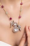 Shop_Joules By Radhika_Multi Color Divanshi Multicolor Designer Necklace _at_Aza_Fashions
