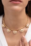 Shop_Joules By Radhika_Gold Plated Sharaya Embellished Choker _at_Aza_Fashions