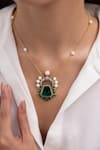 Buy_Joules By Radhika_Green Tanushka Designer Necklace _at_Aza_Fashions