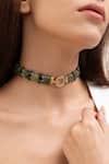 Buy Joules By Radhika Green Divija Choker With Stone at Aza Fashions Buy_Joules By Radhika_Green Divija Choker With Stone _at_Aza_Fashions