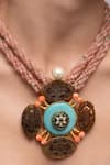 Shop_Joules By Radhika_Multi Color Vedika Multicolor Designer Necklace _at_Aza_Fashions