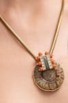 Shop_Joules By Radhika_Multi Color Ismira Gold Finish Necklace _at_Aza_Fashions