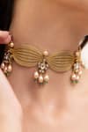 Shop_Joules By Radhika_Gold Plated Sanjita Pendant Necklace _at_Aza_Fashions