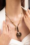 Buy_Joules By Radhika_Beige Myra Layered Necklace _at_Aza_Fashions
