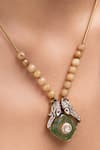 Shop_Joules By Radhika_Beige Stone Designer Eshani Necklace _at_Aza_Fashions