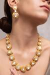 Buy_Joules By Radhika_Gold Plated Crystals Reyna Finish Necklace Set_at_Aza_Fashions