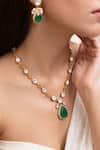 Buy Joules By Radhika Green Crystals Sarya Stone Necklace Set at Aza Fashions Buy_Joules By Radhika_Green Crystals Sarya Stone Necklace Set _at_Aza_Fashions