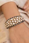 Shop_Joules By Radhika_Gold Plated Crystals Arzoo Designer Bracelet_at_Aza_Fashions