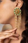 Buy_Joules By Radhika_Gold Plated Gemstones, Pearls Nayeli Finish Earrings _at_Aza_Fashions