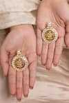Buy_Joules By Radhika_Gold Plated Gemstones Shreena Temple Earrings _at_Aza_Fashions