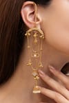 Shop_Joules by Radhika_Gold Plated Beads Mithisha Finish Earrings_at_Aza_Fashions