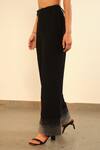 Somya Goyal_Black Viscose, Polyester, Spandex Celestial Edge Trousers _Online_at_Aza_Fashions
