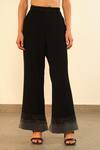 Buy_Somya Goyal_Black Viscose, Polyester, Spandex Celestial Edge Trousers _Online_at_Aza_Fashions