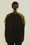 Shop_Somya Goyal_Black Viscose, Polyester, Spandex Open Neck Designer Shoulder Overlay Jacket _at_Aza_Fashions