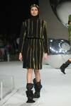 Shop_Somya Goyal_Black Viscose, Polyester, Spandex High Neck Striped Cropped Jacket _Online_at_Aza_Fashions