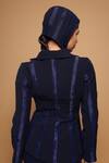 Shop_Somya Goyal_Blue Viscose, Polyester, Spandex Collared Shadowline Shacket _at_Aza_Fashions