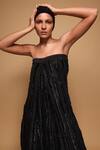 Shop_Somya Goyal_Black Polyester Hand Woven Noir Jumpsuit _Online_at_Aza_Fashions
