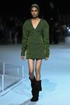 Buy_Somya Goyal_Green Viscose V-neck Loom Verse Dress 