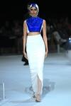 Somya Goyal_White Viscose, Polyester, Spandex Volt Slit Skirt _Online_at_Aza_Fashions