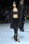Somya Goyal_Black Viscose, Organza Open Neck Mystic Trench Shirt Jacket _at_Aza_Fashions