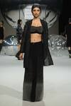 Buy_Somya Goyal_Black Viscose, Polyester, Spandex Sequins Gradient Meteor Skirt _at_Aza_Fashions