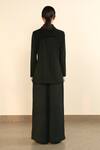 Shop_Somya Goyal_Green Viscose, Polyester, Spandex Collared Forest Armour Jacket _at_Aza_Fashions