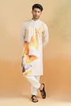 Shop_Arihant Rai Sinha_Cream Cotton Digital Printed Kurta Set _Online_at_Aza_Fashions