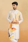 Arihant Rai Sinha_Cream Cotton Digital Printed Kurta Set _at_Aza_Fashions