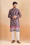 Buy Arihant Rai Sinha Purple Cotton Digital Print Kurta Set at Aza Fashions Buy_Arihant Rai Sinha_Purple Cotton Digital Print Kurta Set _at_Aza_Fashions