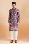 Buy Arihant Rai Sinha Purple Cotton Digital Print Kurta Set Online at Aza Fashions Buy_Arihant Rai Sinha_Purple Cotton Digital Print Kurta Set _Online_at_Aza_Fashions