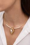 Buy_Joules by Radhika_Gold Plated Finish Designer Necklace_at_Aza_Fashions