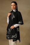 Shop_Shaza_Black Designer Vineyard Stole _at_Aza_Fashions