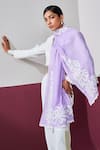 Buy_Shaza_Purple Lavender Embroidered Stole _at_Aza_Fashions