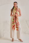 Buy_Shaza_Multi Color Disruption Handpainted Pashmina Stole _at_Aza_Fashions