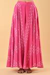 Shop_Keith Gomes_Pink Chiffon, Crepe Embroidery V-neck Designer Set _Online_at_Aza_Fashions