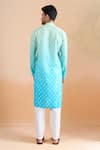 Shop Arihant Rai Sinha Blue Cotton Shaded Digital Print Kurta Set at Aza Fashions Shop_Arihant Rai Sinha_Blue Cotton Shaded Digital Print Kurta Set _at_Aza_Fashions