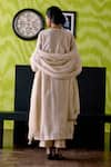 Shop_Deep Thee_Ivory Chanderi, Organza Round Neck Kurta Set With Dupatta _at_Aza_Fashions